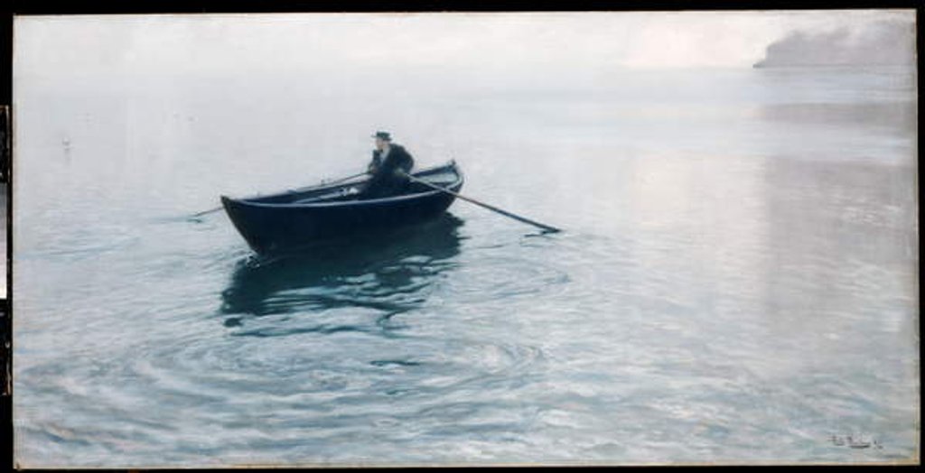 Detail of Solitude, Christiana Fjord, 1892 by Fritz Thaulow