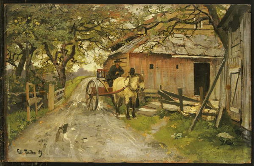 Detail of Friendly Gossips, 1889 by Fritz Thaulow