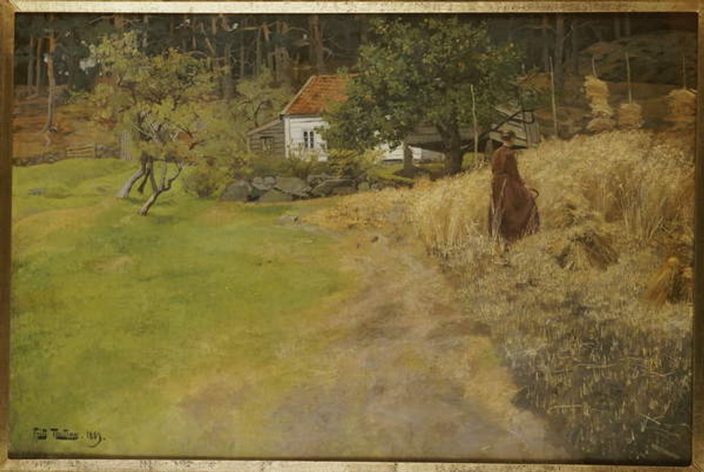 Detail of Haymaking, Stord, 1889 by Fritz Thaulow