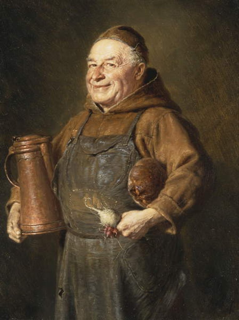 Detail of Before Vespers, 1909 by Eduard von Grutzner