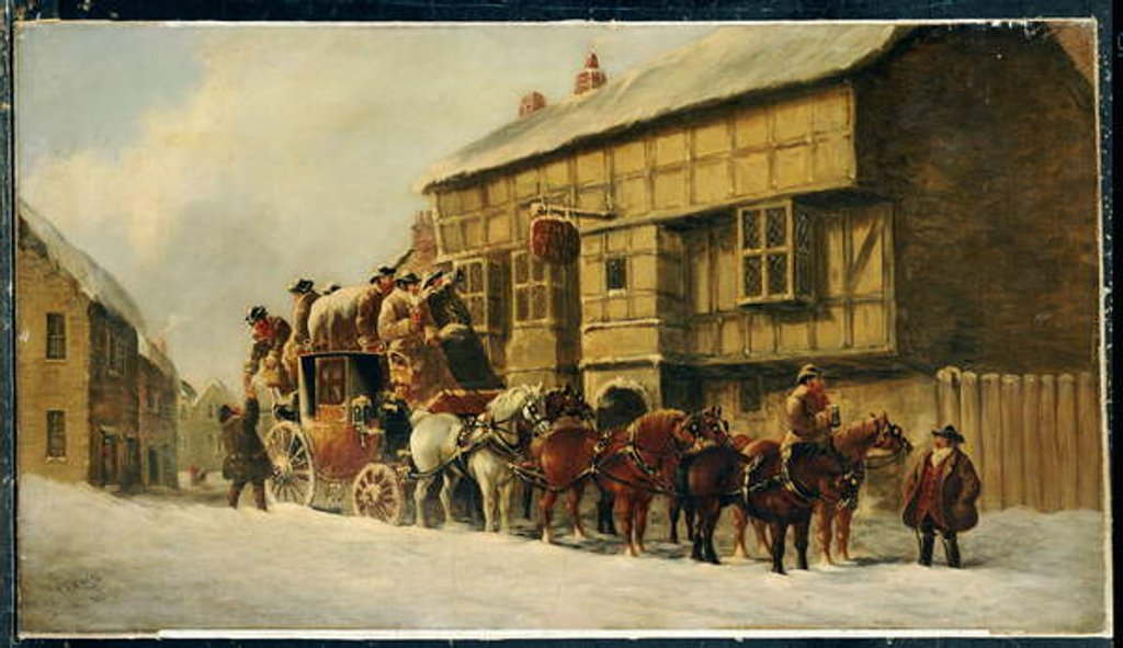 Detail of Outside the George Inn, 1879 by J.C. Maggs