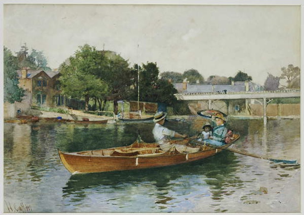 Detail of A Boating Party on the Thames at Cookham by Hector Caffieri