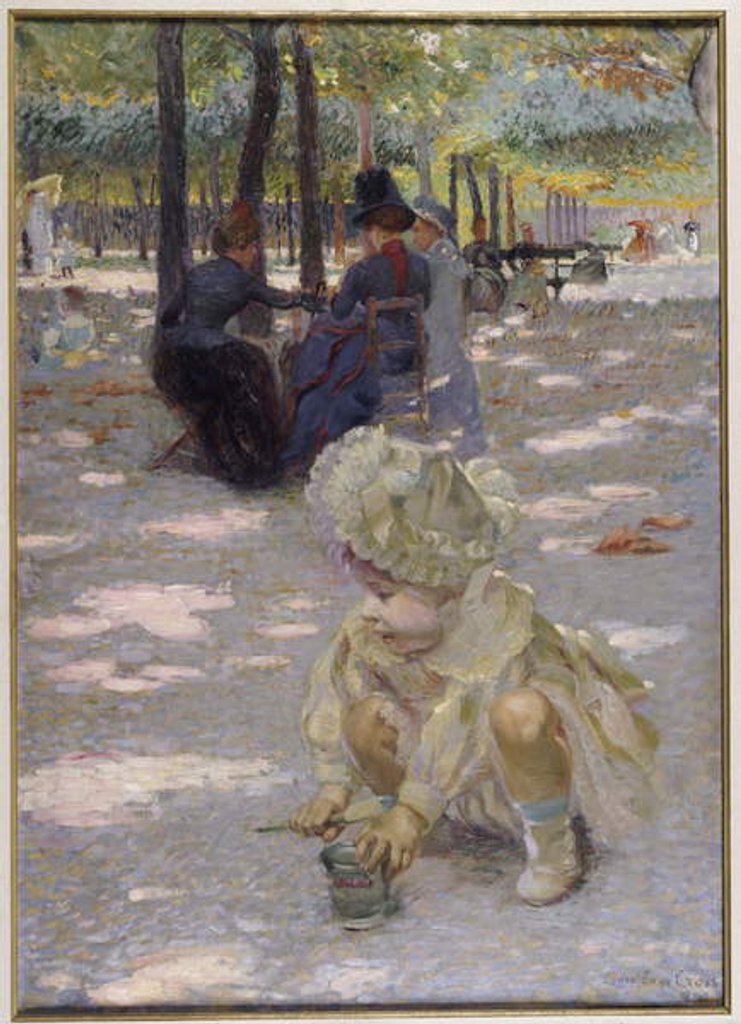 Detail of An August afternoon at the Luxembourg, 1886 by Henri-Edmond Cross