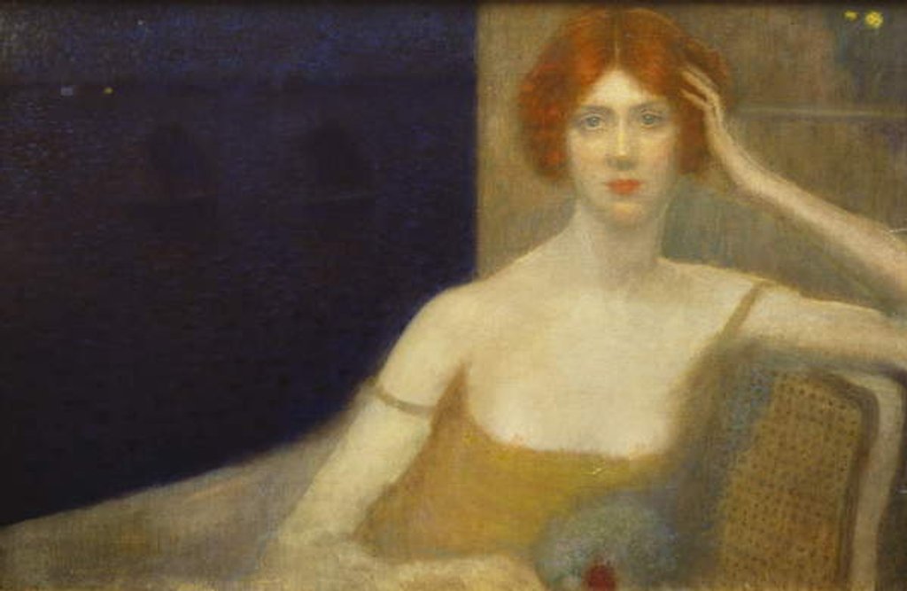 Detail of Evening at the Seaside by Louis Picard