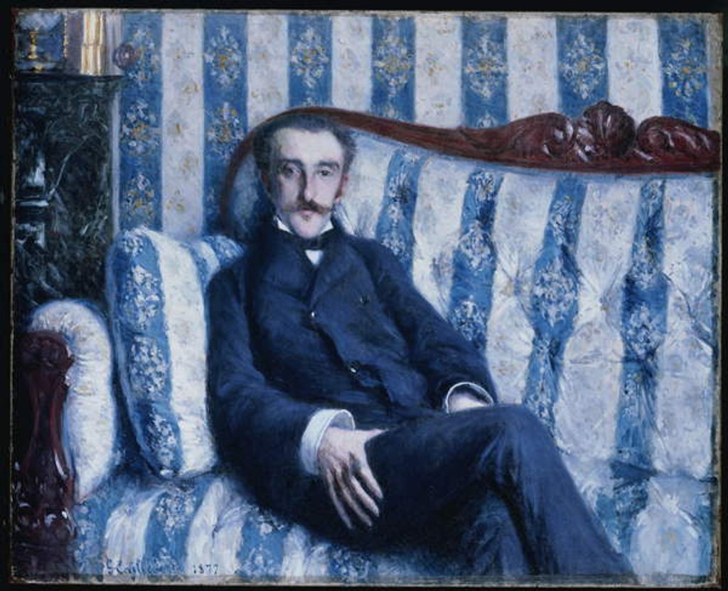 Detail of Portrait of Monsieur R., 1877 by Gustave Caillebotte