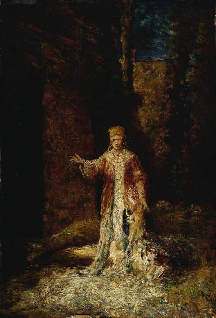 Detail of Lady Macbeth by Adolphe Joseph Thomas Monticelli