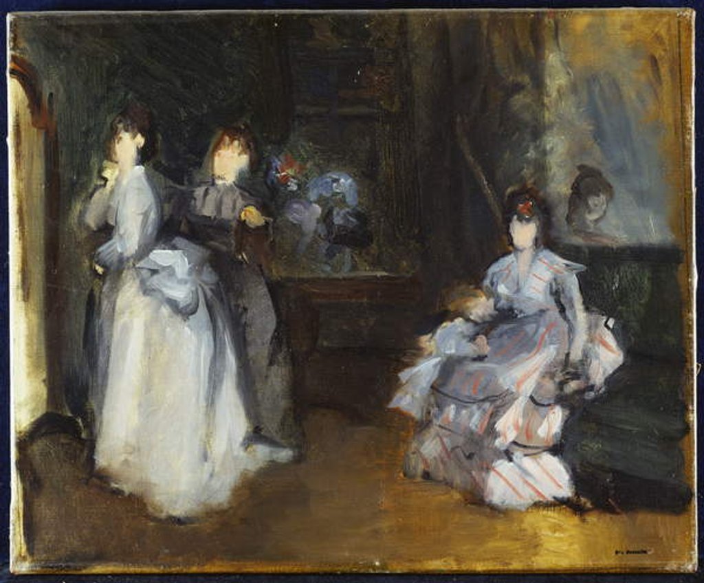 Detail of Interior of a Milliner by Eva Gonzales