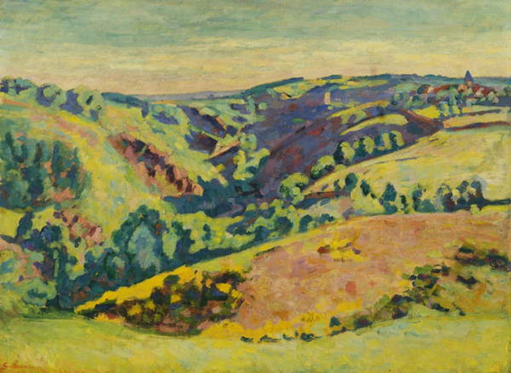 Detail of On the Hills of Sedelle, 1921 by Jean Baptiste Armand Guillaumin