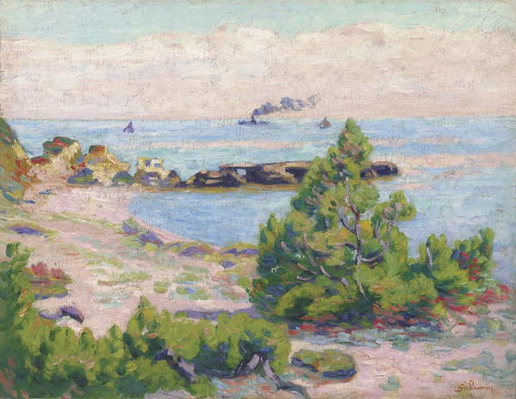 Detail of Saint Palais, Pointe de la Perriere, c.1893 by Jean Baptiste Armand Guillaumin