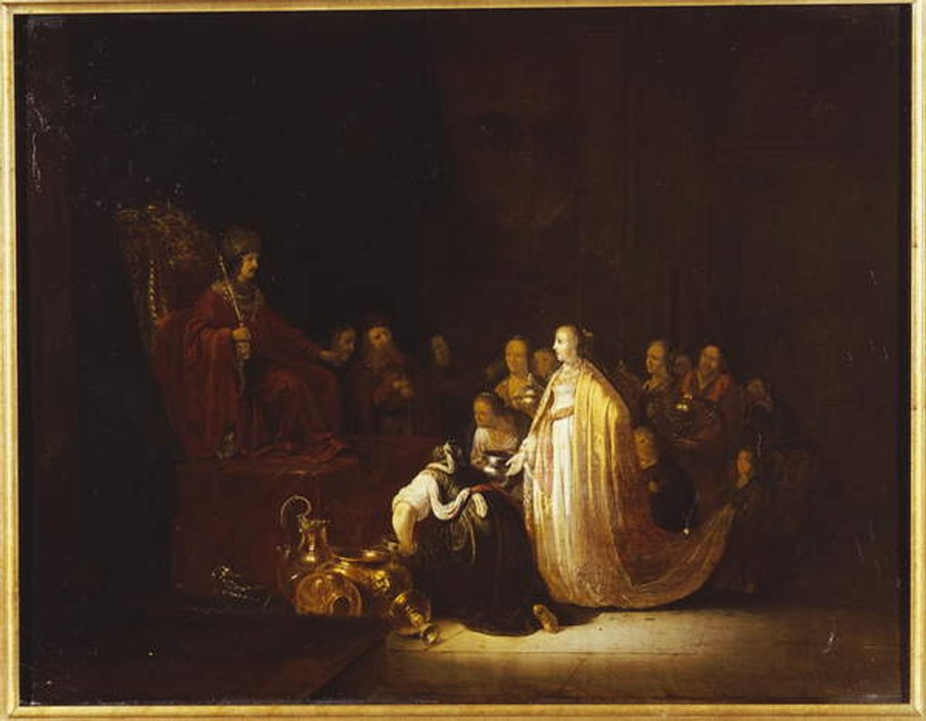 Detail of The Queen of Sheba before King Solomon by Jacob Willemsz de Wet or Wett