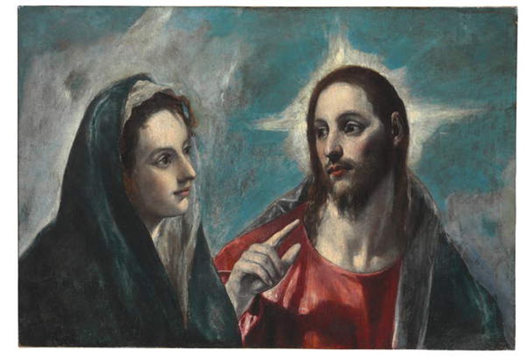 Detail of Christ taking leave of his Mother by El (1541-1614) Greco