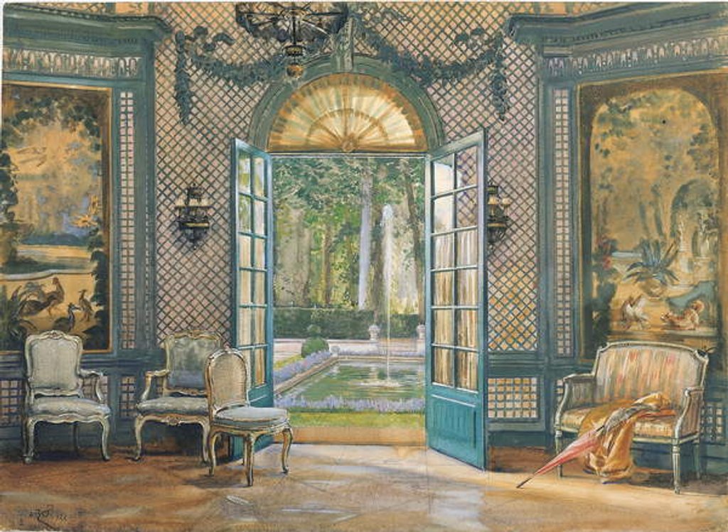 Detail of Le Salon de Musique de la 'Villa Trianon', c.1920s by William B. E. Rankin