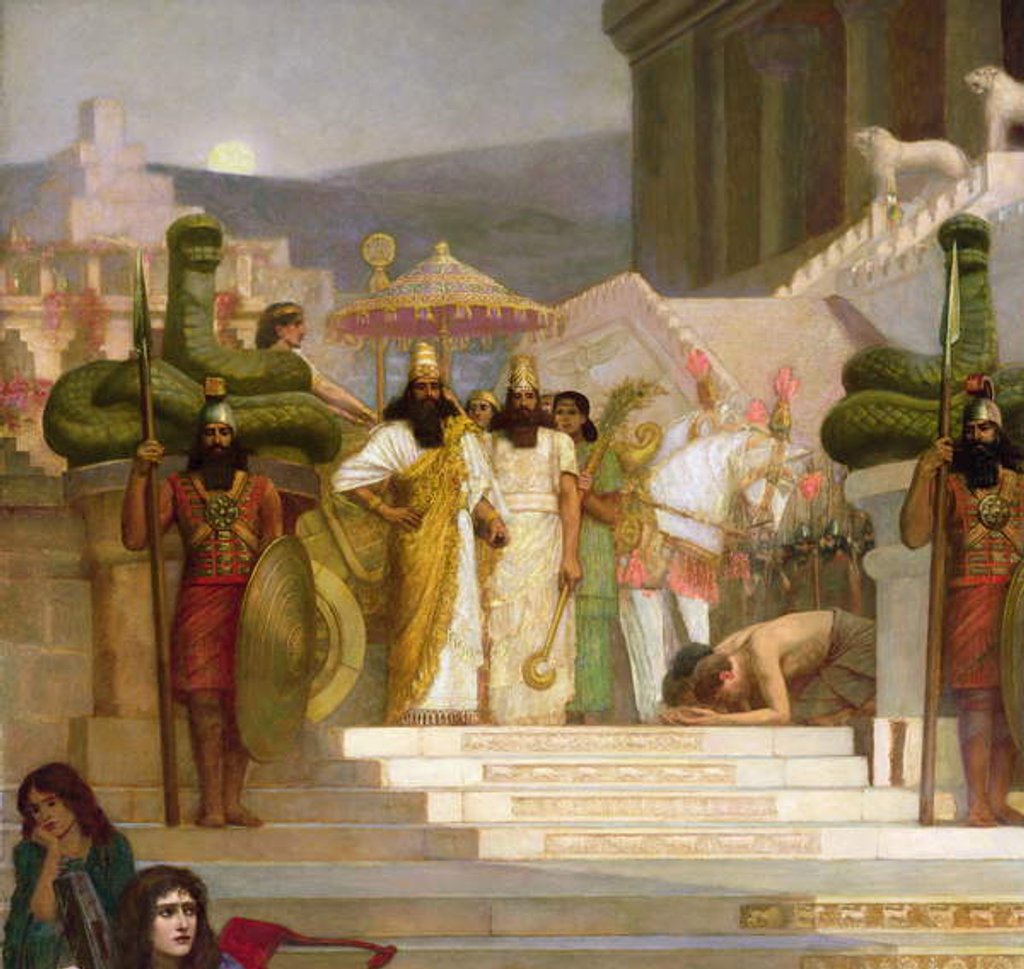 Detail of The Daughters of Judah in Babylon by Herbert Gustave Schmalz