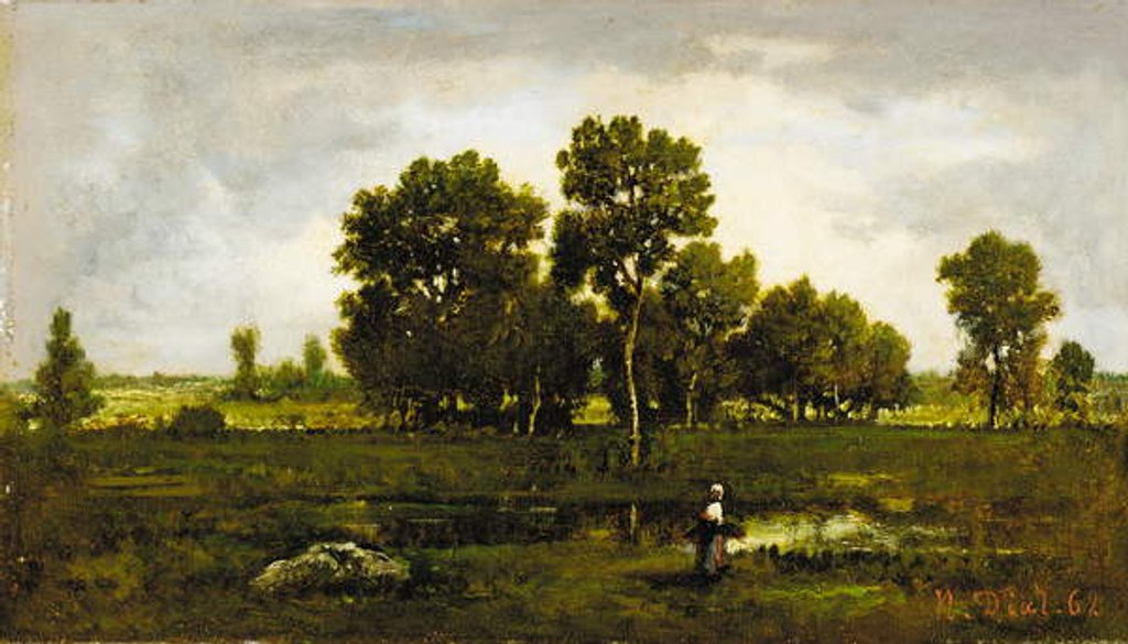 Detail of Fagotière près de la mare aux vipères, 1862 by Narcisse Virgile Diaz de la Pena