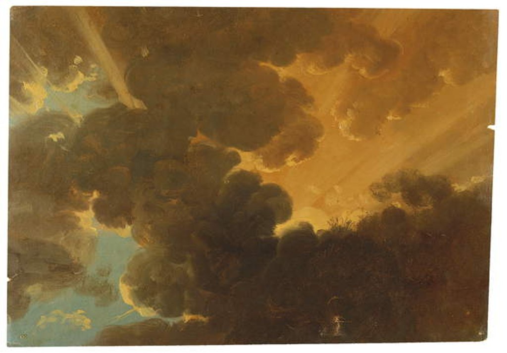 Detail of Study for a sunset by Simon Alexandre Clement Denis
