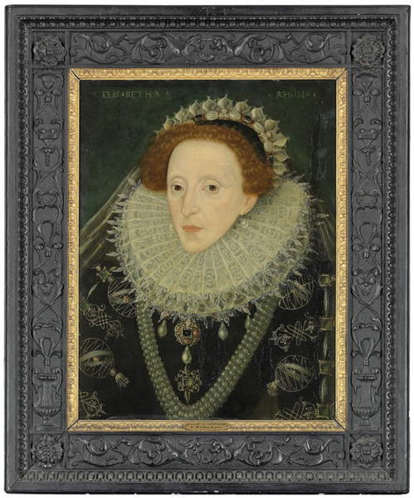 Detail of Portrait of Queen Elizabeth I, c.1580 by English School