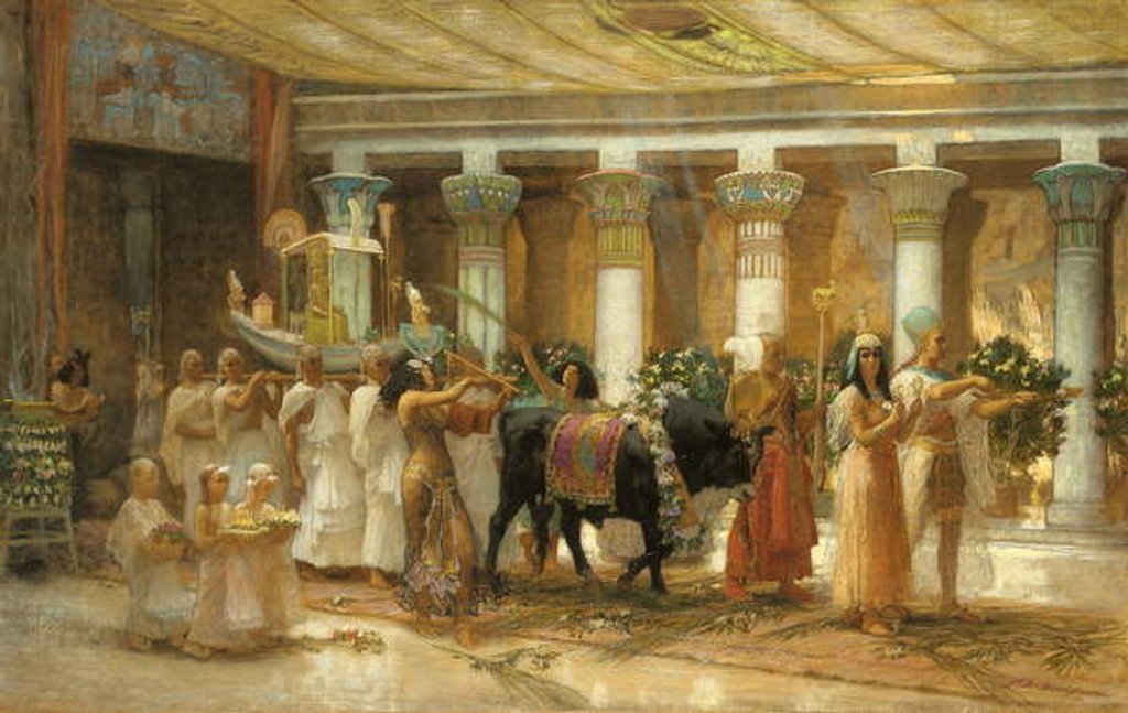 Detail of The Procession of the Sacred Bull, Apis, c.1879 by Frederick Arthur Bridgman