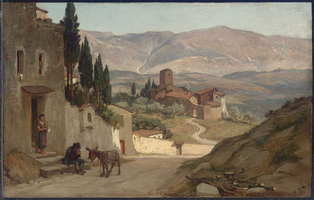 Detail of Near Perugia, 1870 by Elihu Vedder
