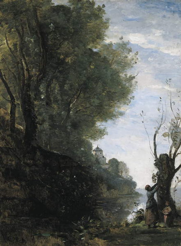 Detail of The Happy Isle by Jean Baptiste Camille Corot
