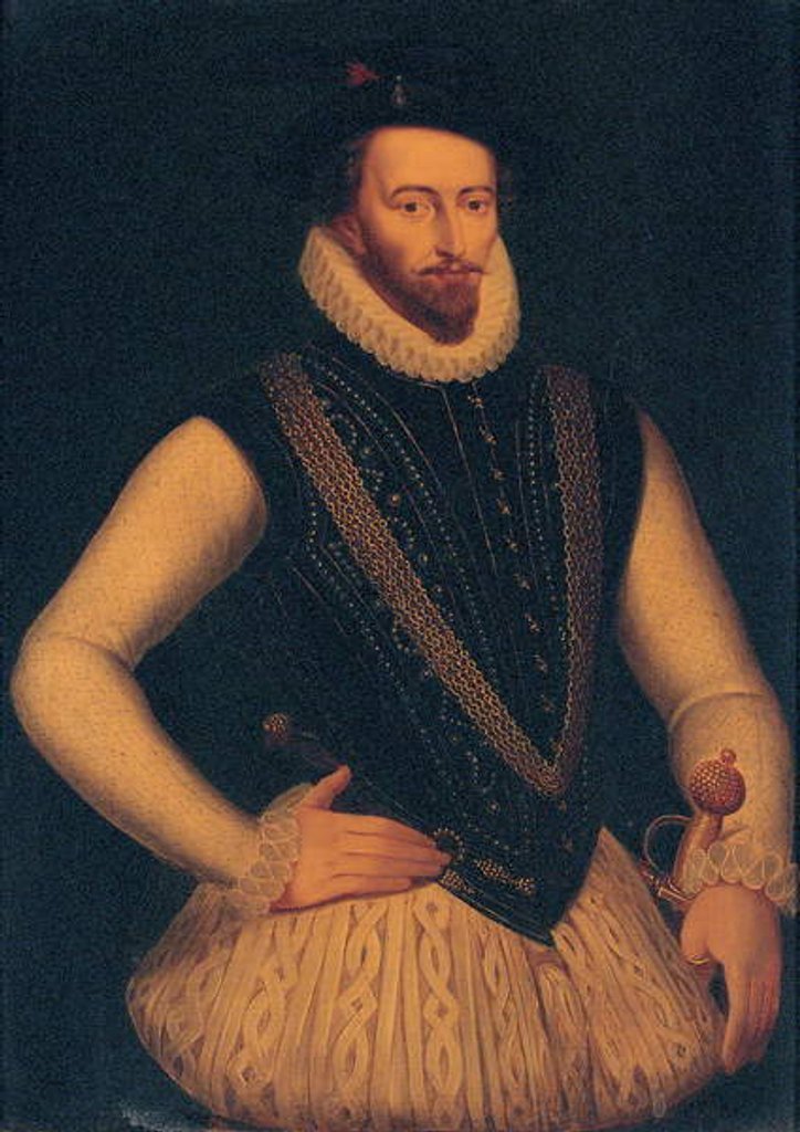 Detail of Portrait of Sir Walter Raleigh, 1595 by Marcus the Younger (manner of) Gheeraerts