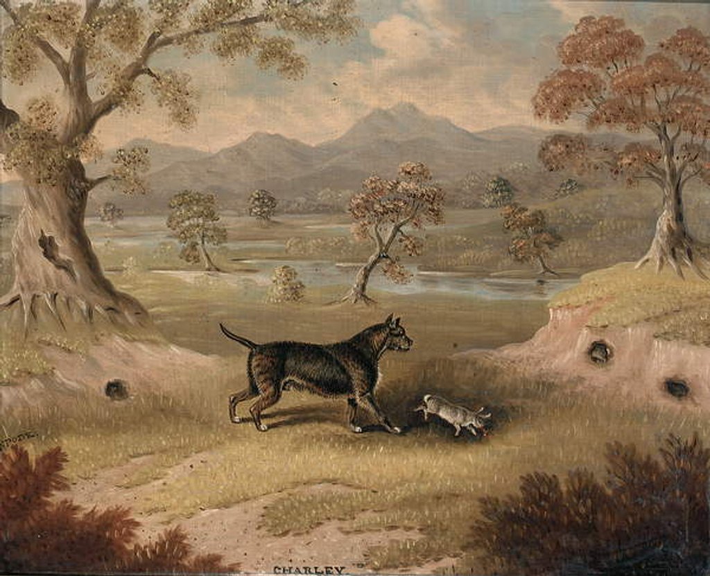 Detail of Charley, a Terrier with a Rabbit by Samuel Spode