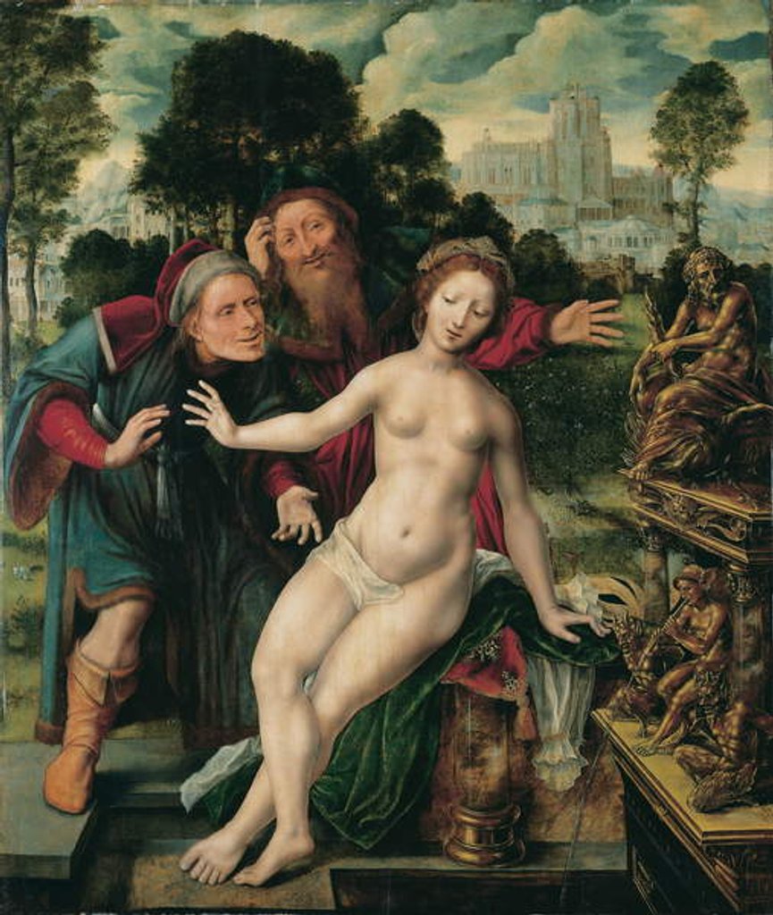 Detail of Susannah and the Elders by Jan Massys or Metsys