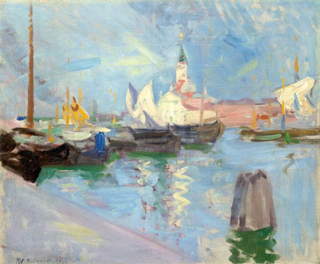 Detail of San Giorgio Maggiore, Venice, 1910 by Francis Campbell Boileau Cadell