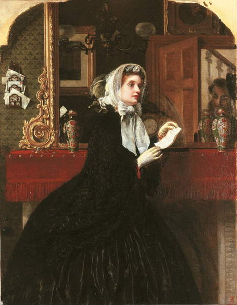 Detail of The Love Letter 1861 by Rebecca Solomon