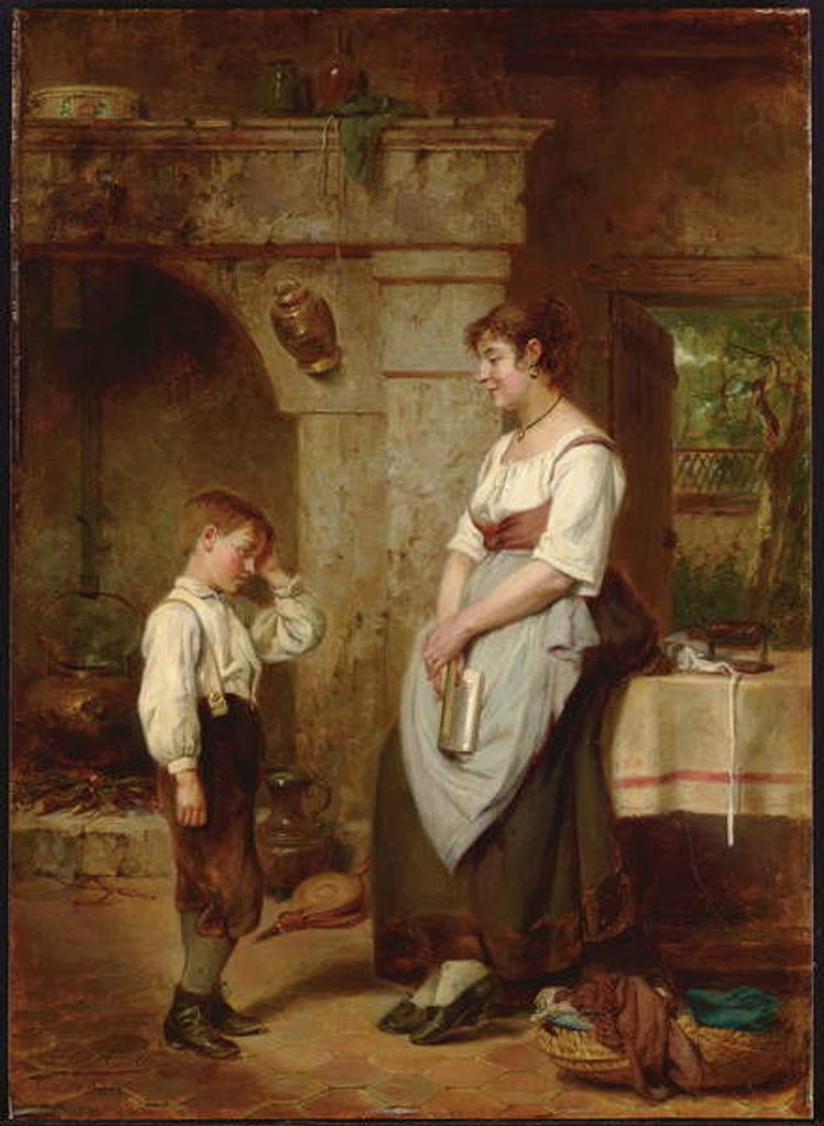 Detail of The Lesson, 1887 by Leon Caille