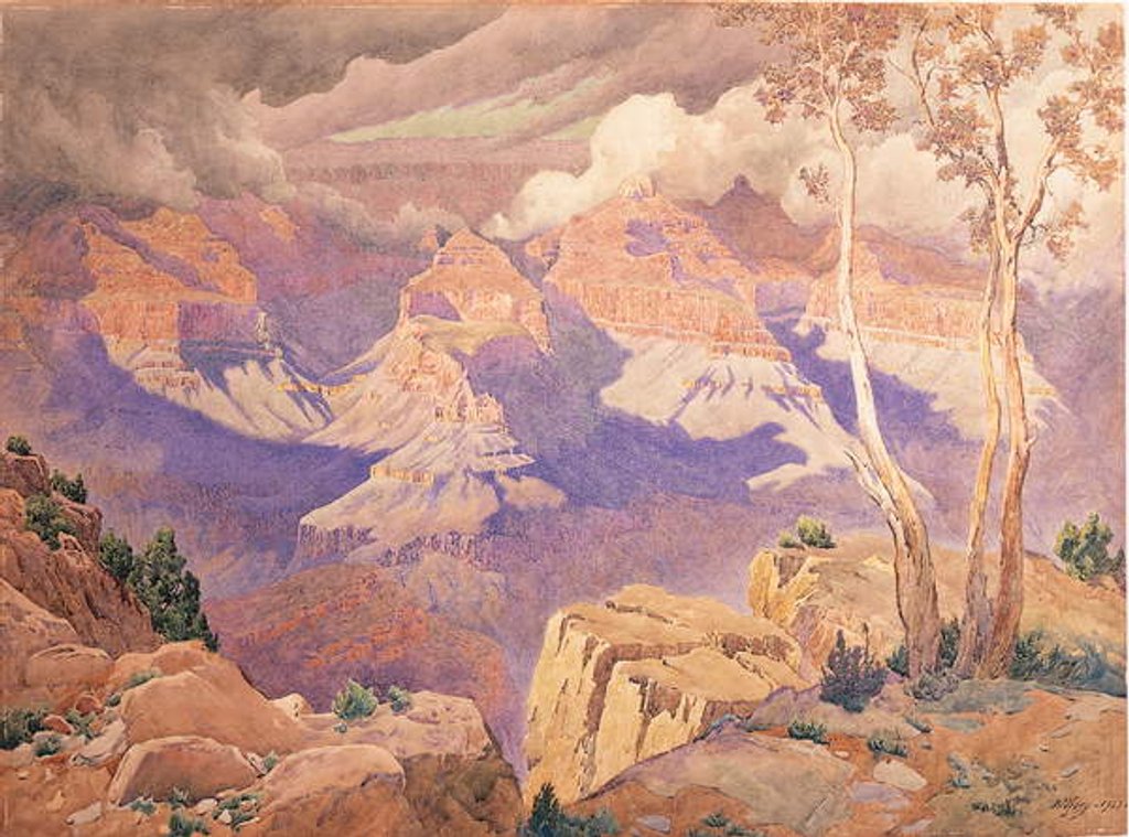 Detail of Grand Canyon, 1927 by Gunnar Widforss