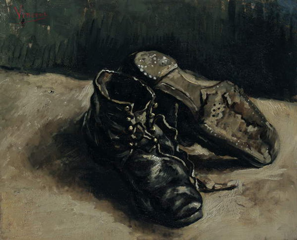 Detail of A pair of shoes, 1886 by Vincent van Gogh