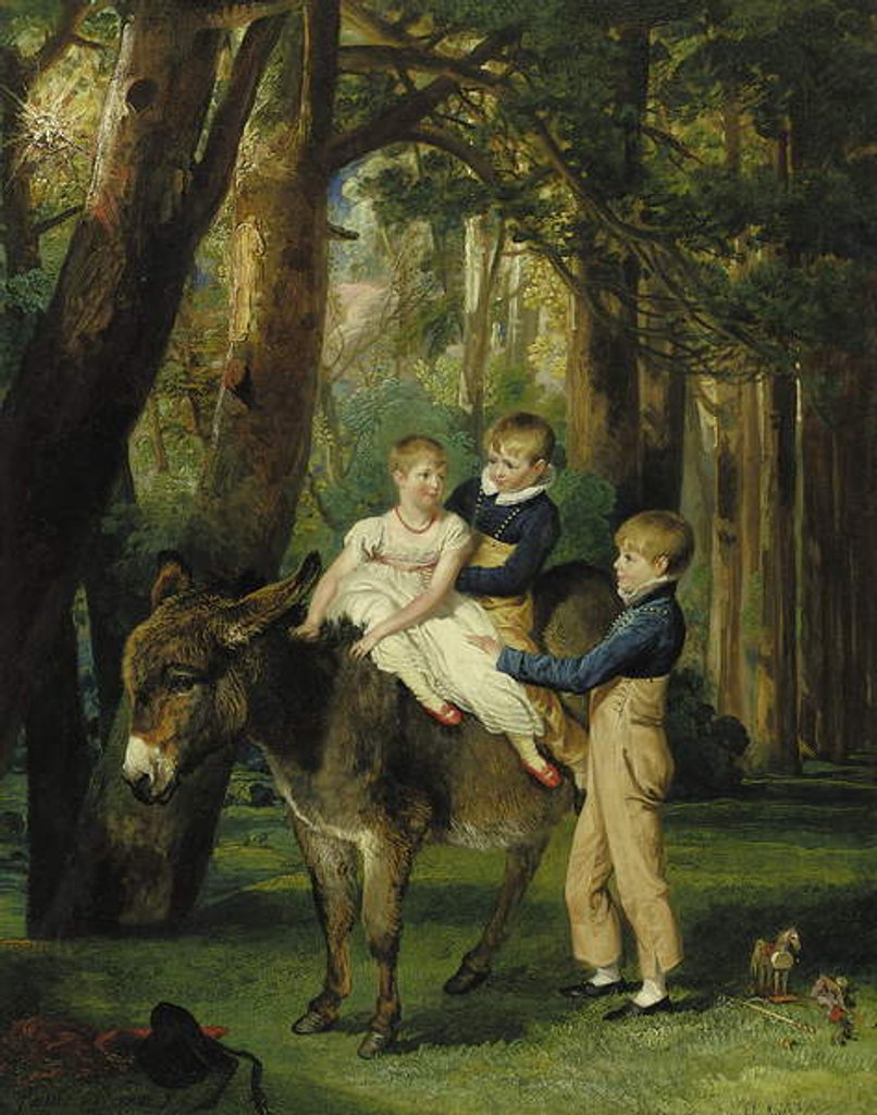 Detail of Group portrait of John, Theophilus and Frances Levett, 1811 by James Ward