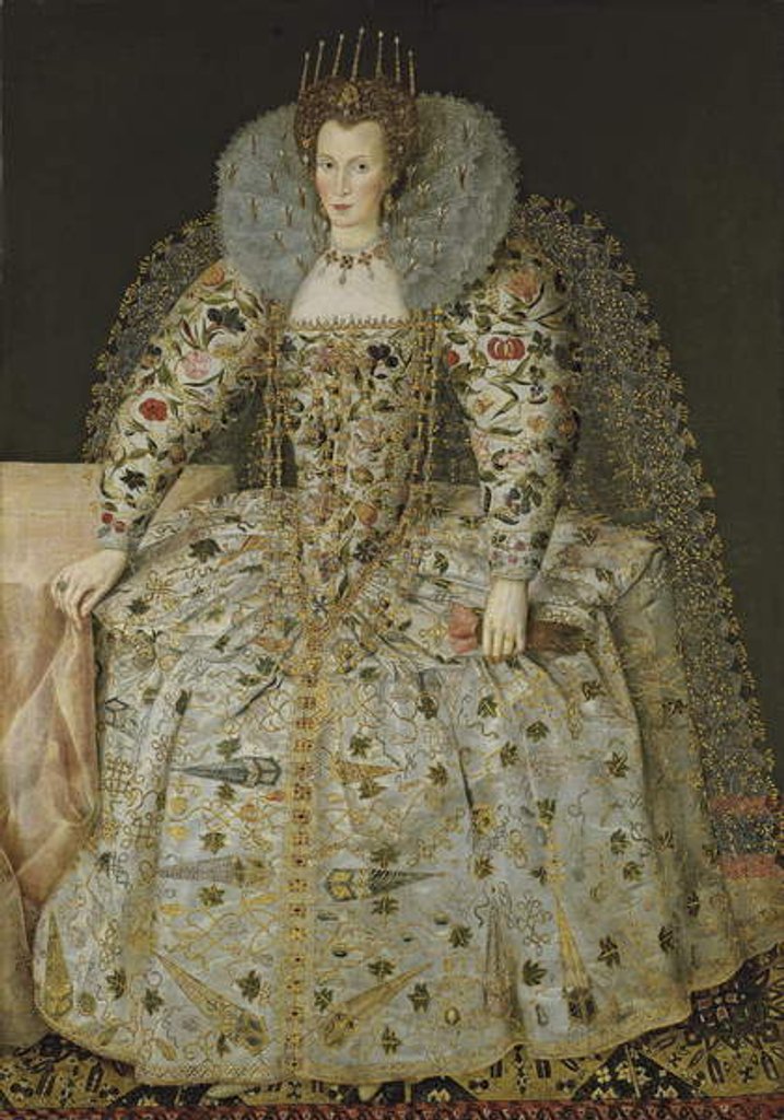 Detail of Portrait of a Lady by School English