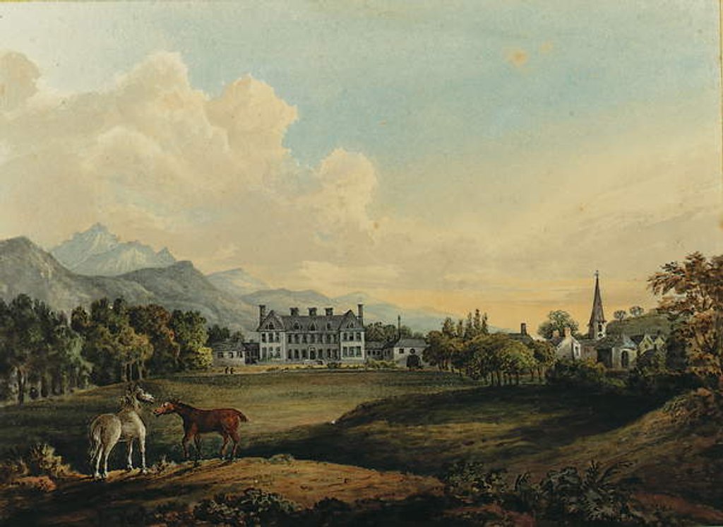Detail of Views in Killarney: Lord Kenmare's House by Thomas Gage