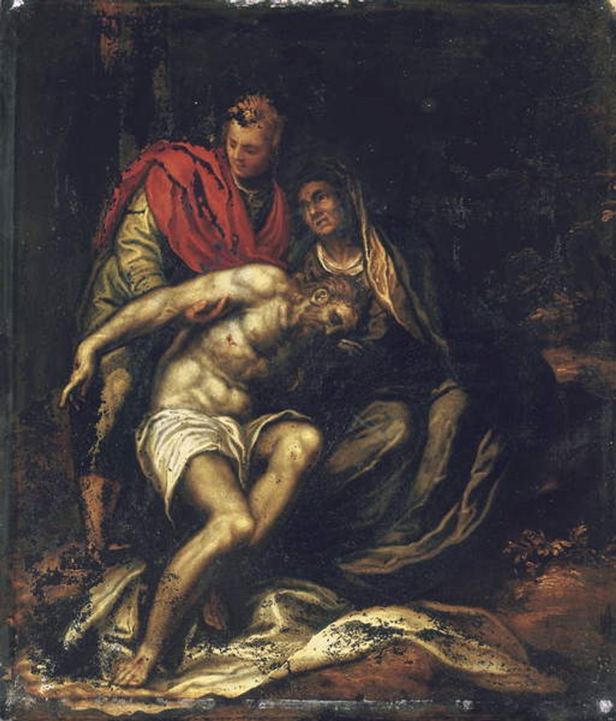Detail of The Lamentation by Orazio Farinati