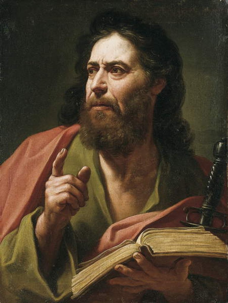 Detail of Saint Paul by Etienne (1696-1775) Parrocel