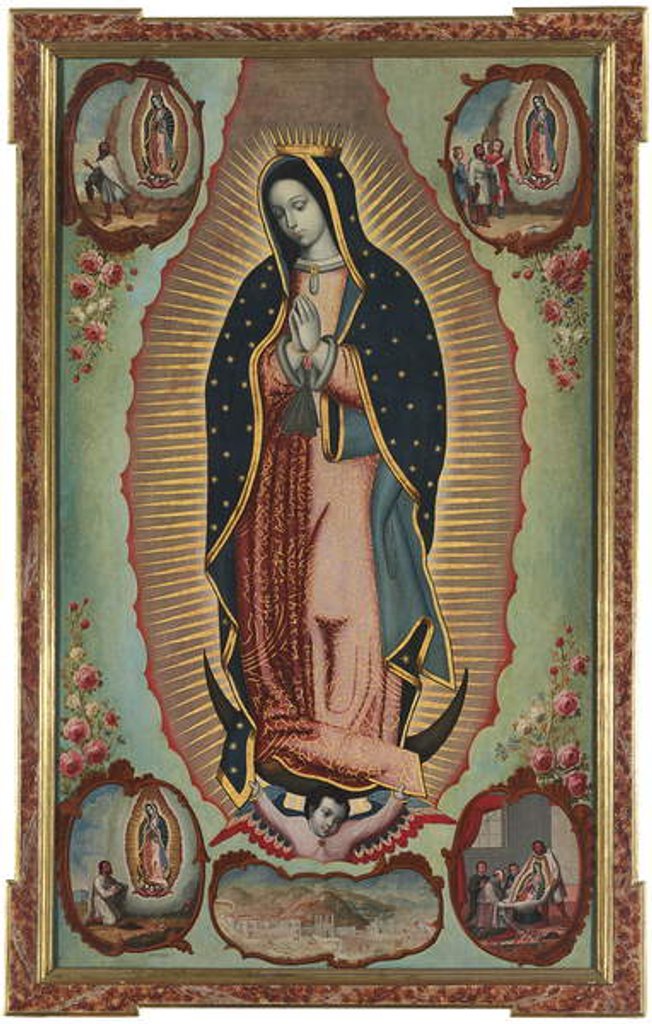 Detail of Virgin of Guadalupe, c.1700 by Anonymous