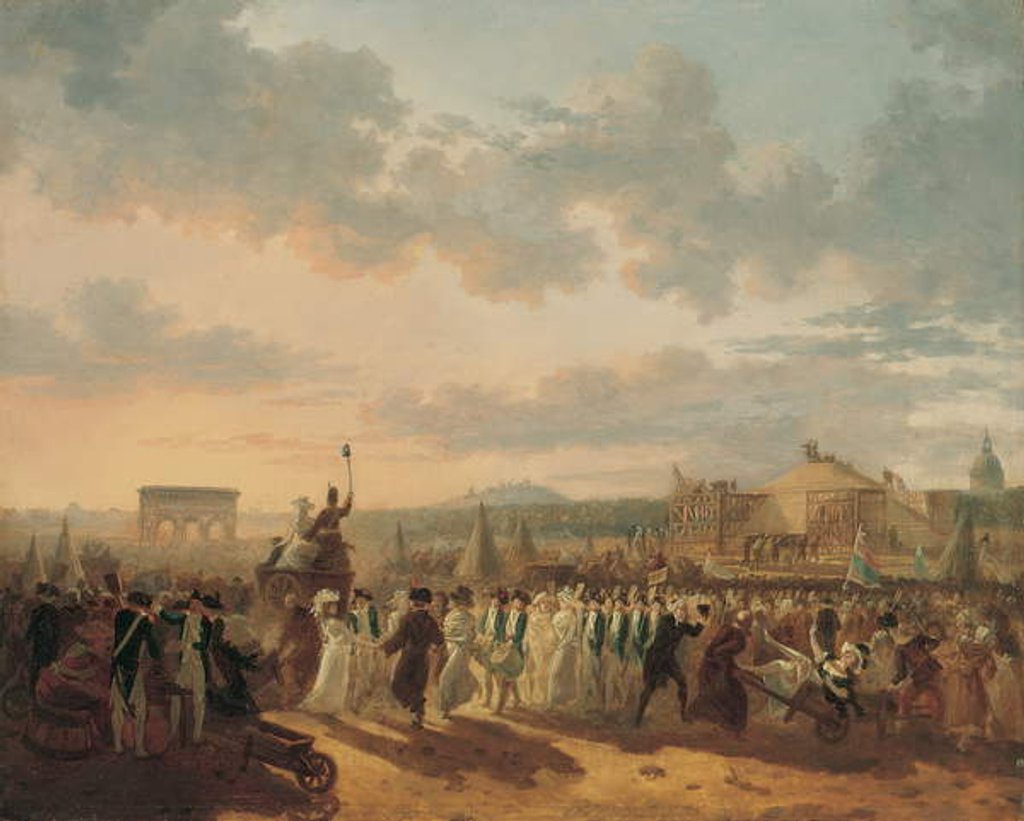 Detail of Preparations for the Fete de la Federation, 14th July 1790 by Philibert Louis Debucourt