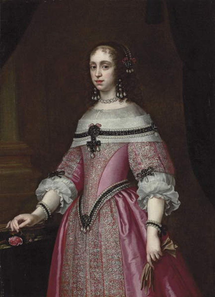 Detail of Portrait of a lady by Justus (circle of) Sustermans
