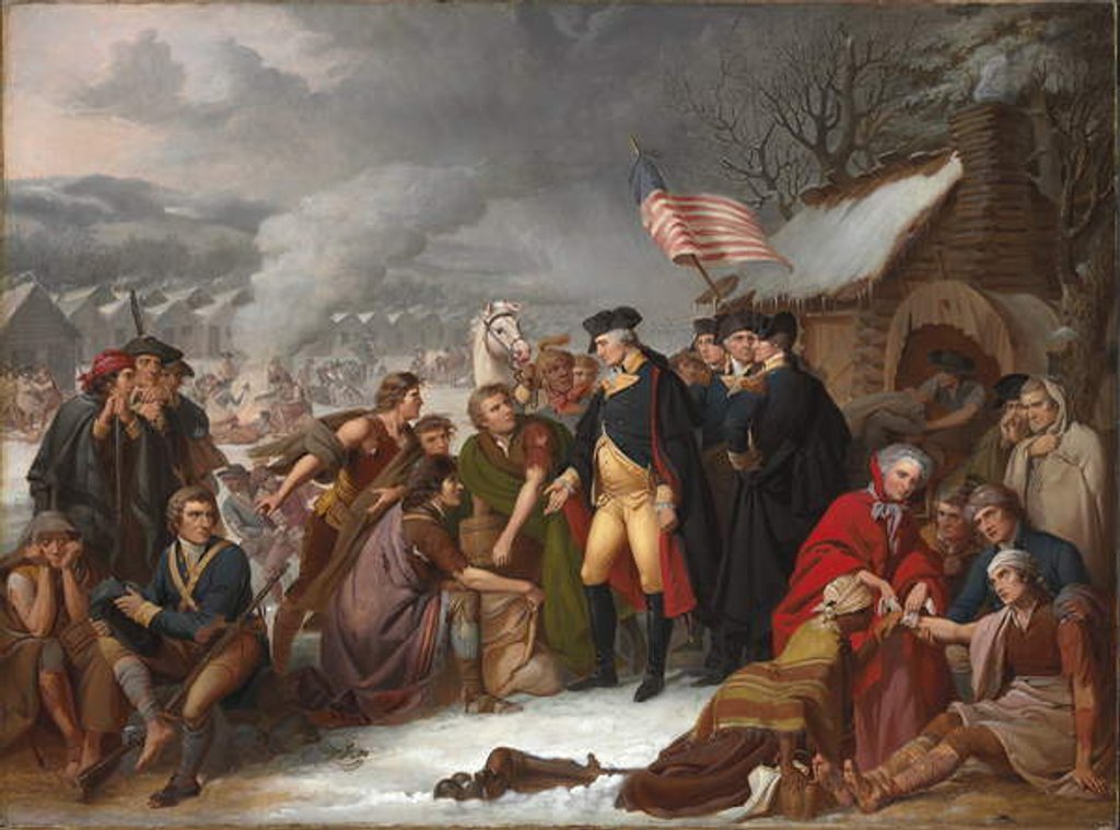 Detail of George Washington at Valley Forge, preliminary sketch, 1854 by Tompkins Harrison Matteson