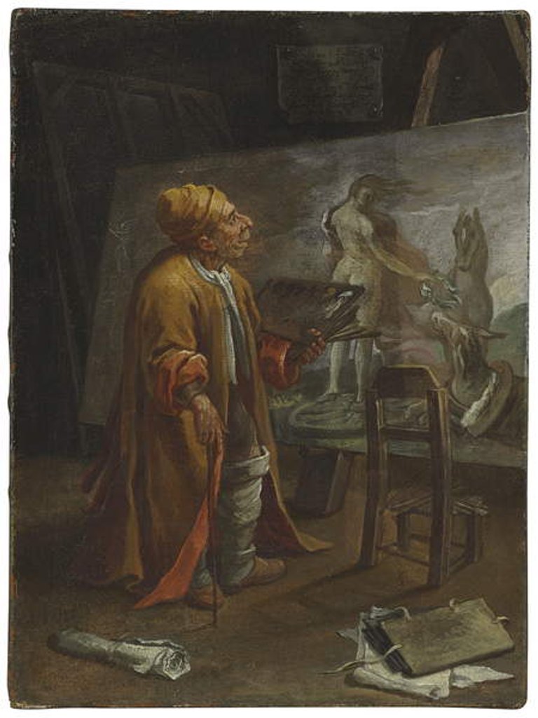 Detail of Paolo de Matteis in His Studio by Pier Leone Ghezzi