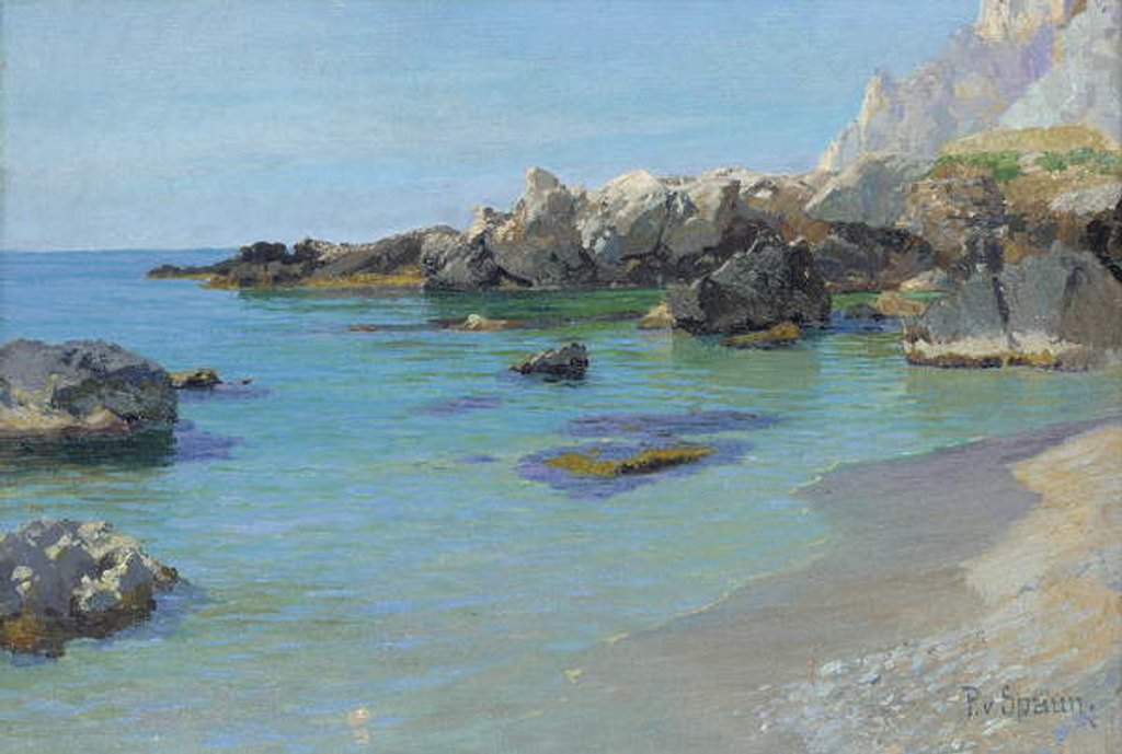 Detail of On the Capri Coast by Paul von Spaun