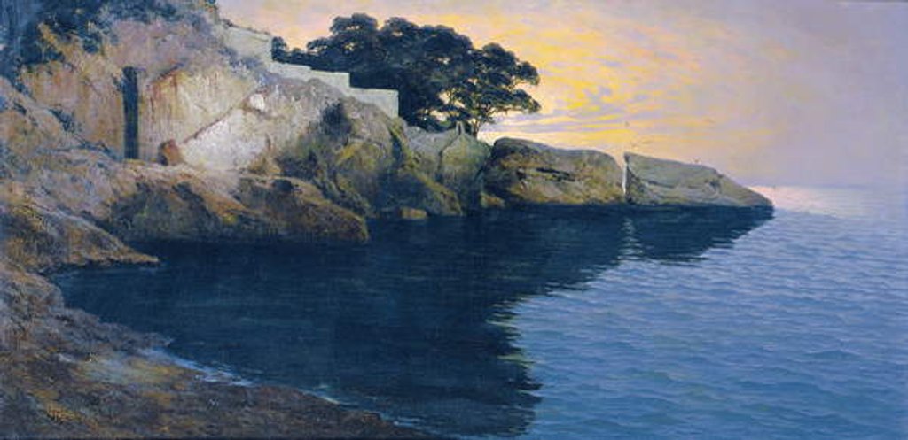 Detail of The Coast off Dubrovnik, 1905 by Paul von Spaun