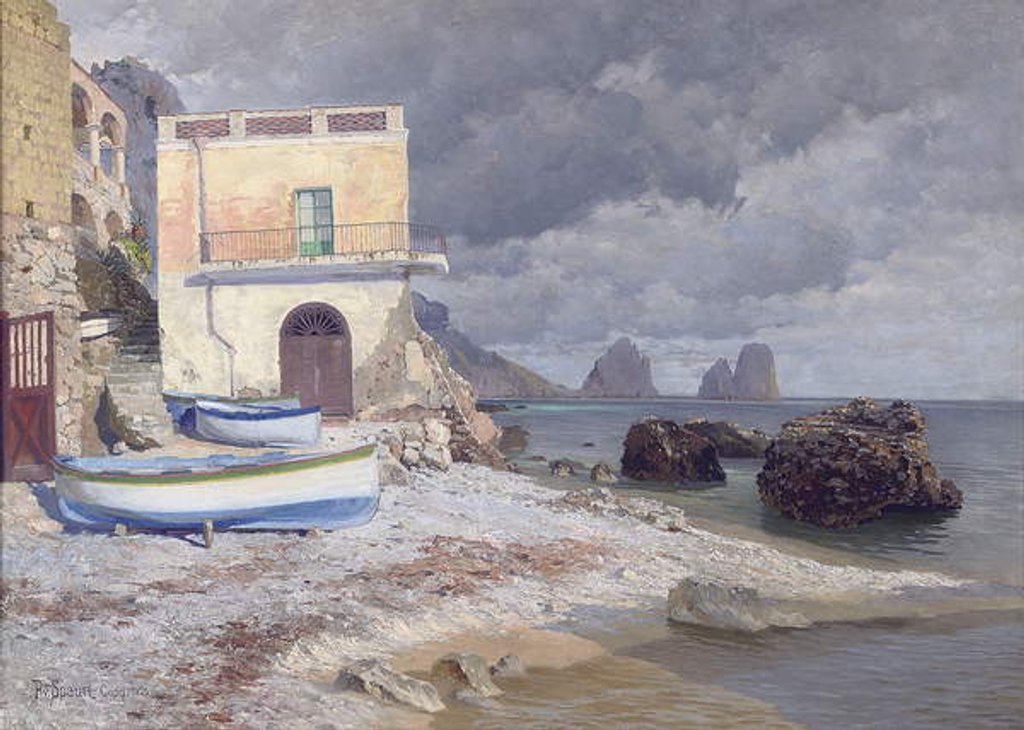 Detail of A Capri Villa, 1926 by Paul von Spaun