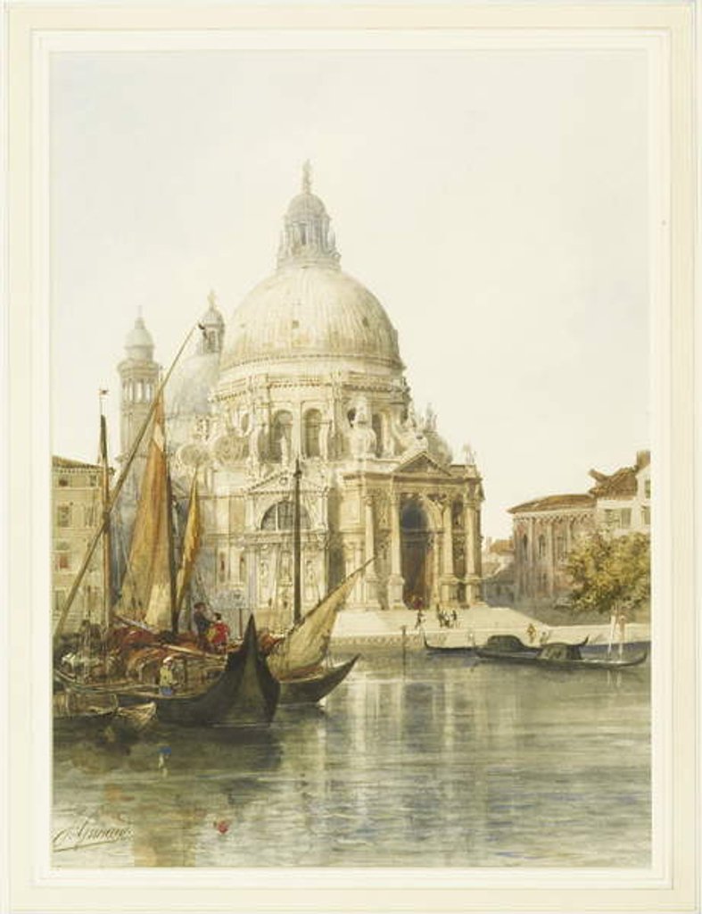 Detail of Santa Maria della Salute, Venice by Jacques Guiaud