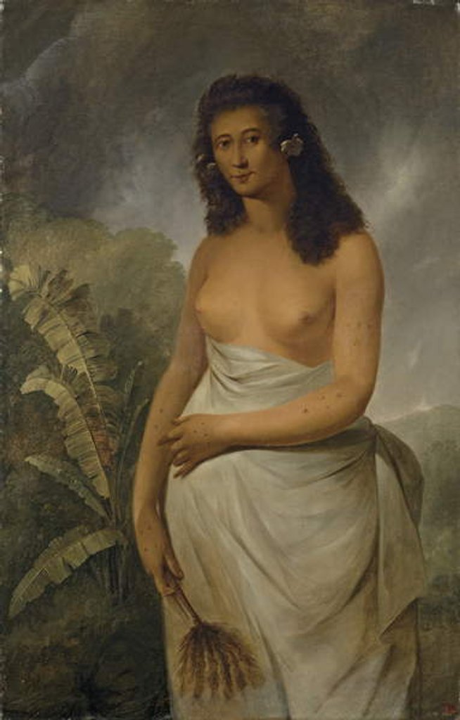 Detail of Poedua, Daughter of Oreo, Chief of Ulaietea, One of the Society Isles, 1785 by John Webber