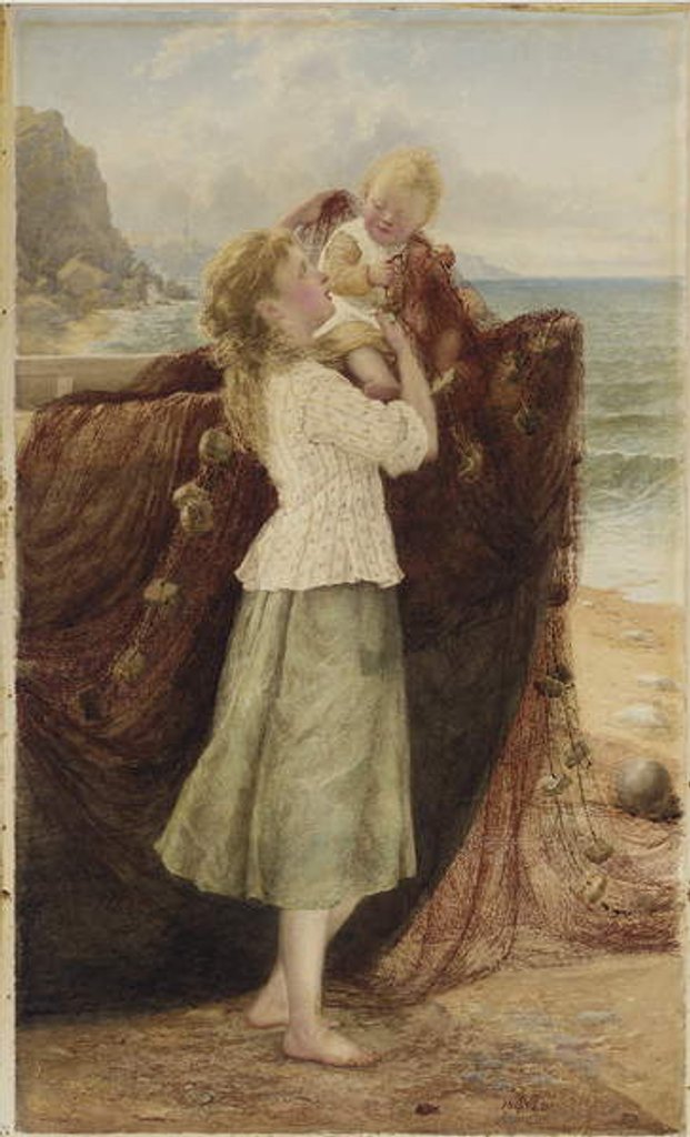 Detail of A Fisherman's Children, 1881 by Samuel McCloy