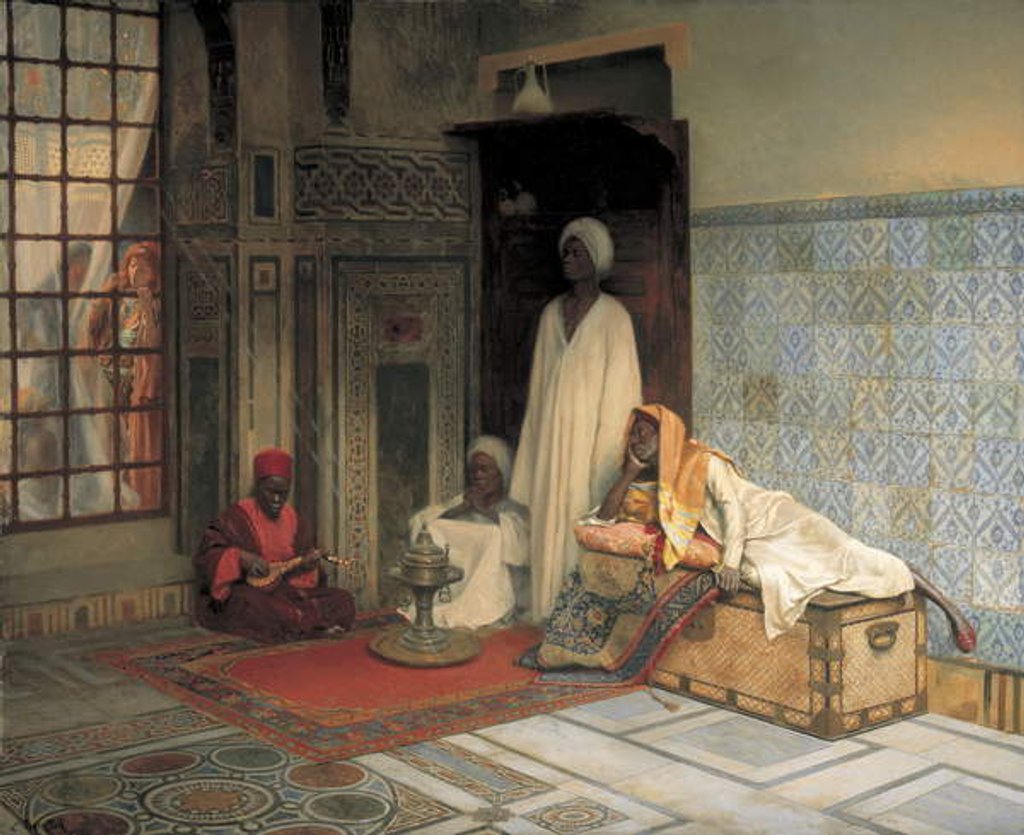Detail of The Guards of the Harem by Ludwig Deutsch