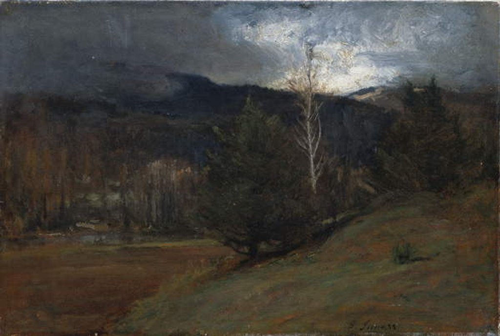 Detail of November in the Adirondacks, c.1885 by George Snr. Inness