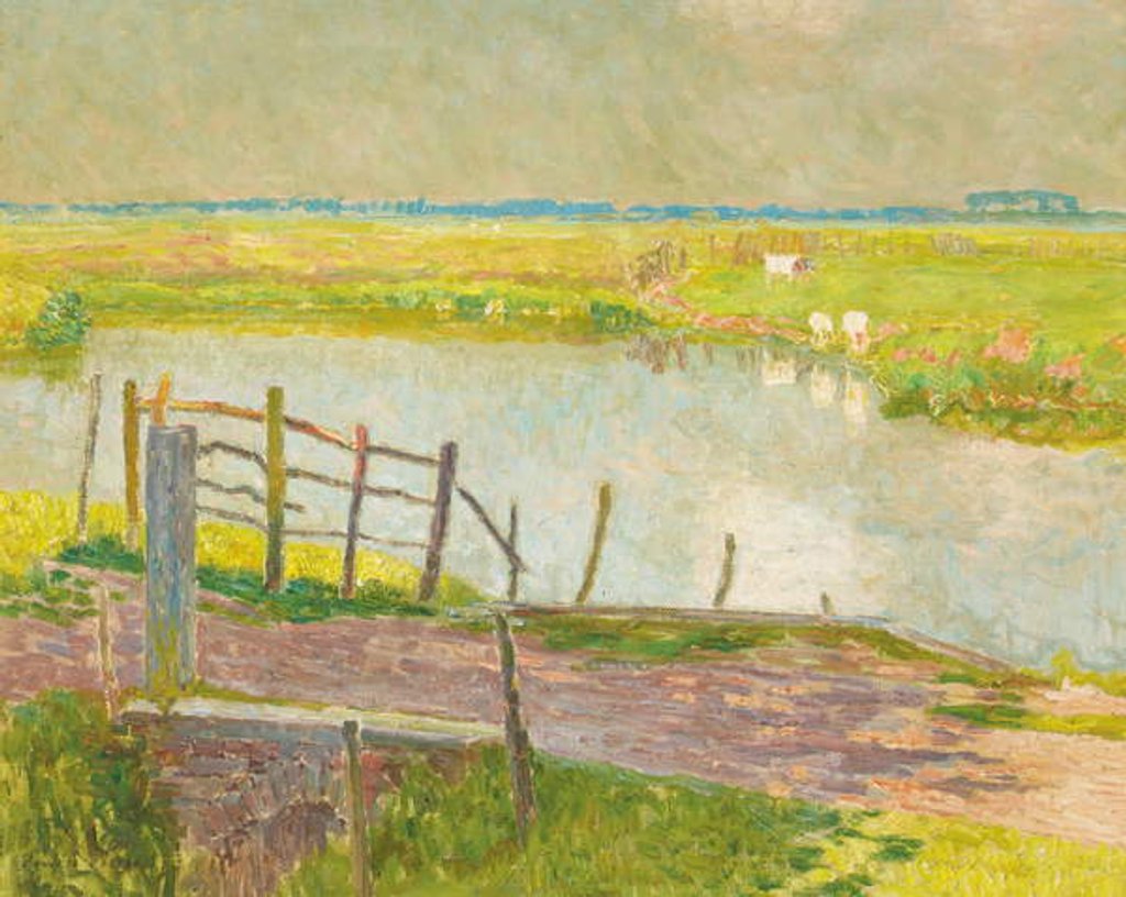 Detail of The Fence, The Lys, 1902 by Emile Claus